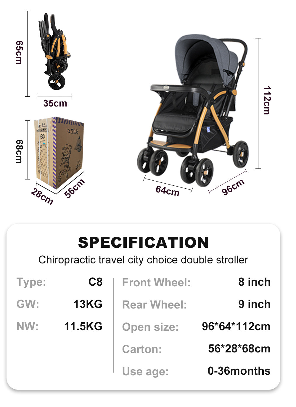 Two Way Portable Stroller