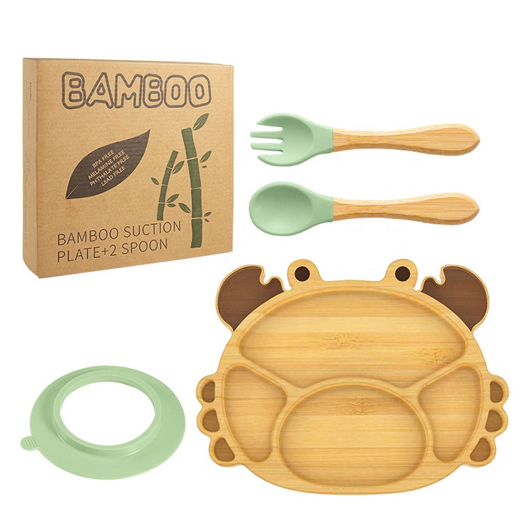 Silicone Bamboo Baby Bowl Tableware